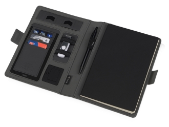 Изображение №3 | Органайзер с беспроводной зарядкой «Powernote», 5000 mAh (темно-серый)