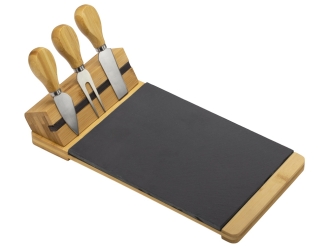 Изображение №2 | Набор для сыра из бамбука и сланца «Taleggio» (светло-коричневый)