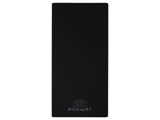 Изображение №5 | Внешний аккумулятор «Render» с закаленным стеклом, 5000 mAh (черный)