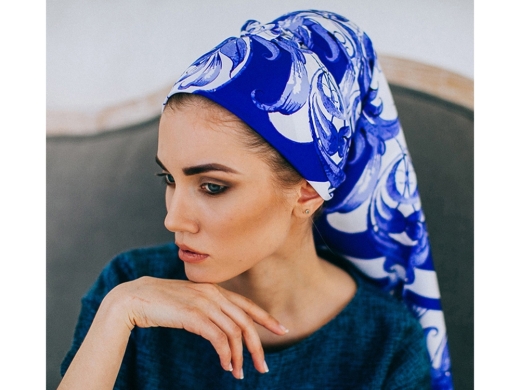 Изображение №3 | Платок «Гжель» (синий/белый)