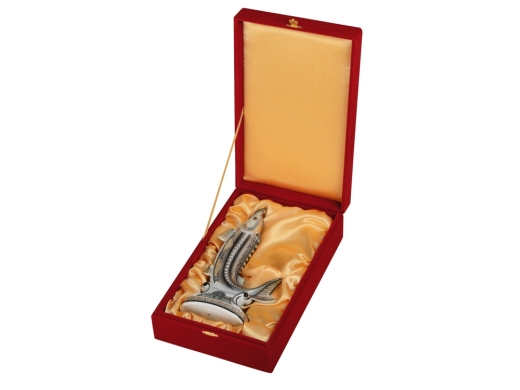 Изображение №1 | Штоф Стерлядь (белый, зеленый, золотистый)