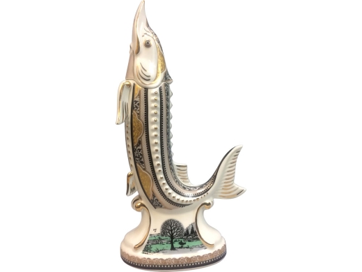 Изображение №2 | Штоф Стерлядь (белый, зеленый, золотистый)