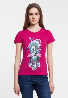 Изображение №1 | Футболка женская Beauty Sleep, ярко-розовая (фуксия), размер S