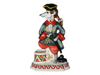 Изображение №2 | Скульптура «Гусар» (зеленый, красный, белый)