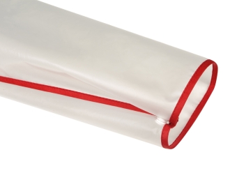 Изображение №4 | Дождевик «Providence» c чехлом, унисекс XS-S (прозрачный/красный)