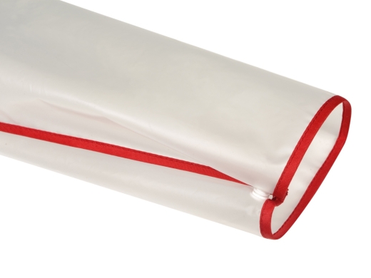 Изображение №4 | Дождевик «Providence» c чехлом, унисекс XS-S (прозрачный/красный)