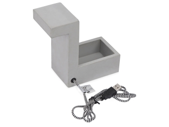 Изображение №2 | Настольная лампа из бетона «Blok Lamp» (серый)