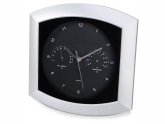 Изображение №1 | Погодная станция настенная «Кусто» (серебристый/черный)