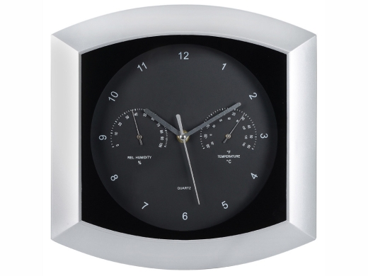 Изображение №2 | Погодная станция настенная «Кусто» (серебристый/черный)