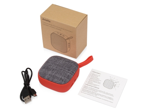 Изображение №3 | Портативная колонка «Arietta» (красный/серый)