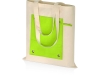 Изображение №2 | Складная хлопковая сумка для шопинга «Gross» с карманом, 180 г/м2 (натуральный/зеленое яблоко)