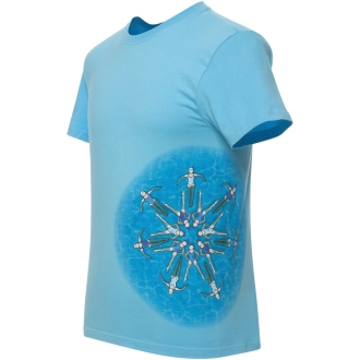 Изображение №1 | Футболка «Вместе и вовремя», голубая, размер S