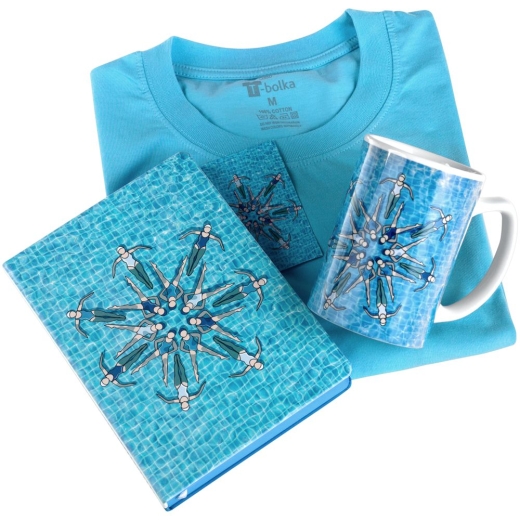 Изображение №6 | Футболка «Вместе и вовремя», голубая, размер S