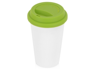 Изображение №1 | Кружка «Нью-Йорк» с силиконовой крышкой (зеленый/белый)