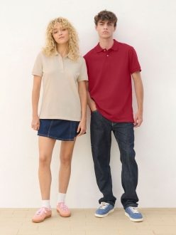 Изображение №6 | Рубашка поло унисекс Pacific, розовая (лососевая), размер S