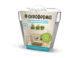 Изображение №3 | Набор для выращивания растений и ухода за рыбкой «Акваферма» (прозрачный, белый)