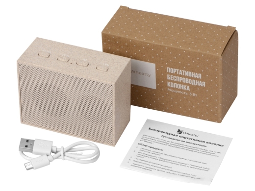 Изображение №9 | Портативная колонка «Wheatty» из пшеничной соломы (бежевый)