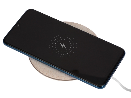 Изображение №2 | Беспроводное зарядное устройство «Wheatty» из пшеничной соломы, 5W (бежевый)