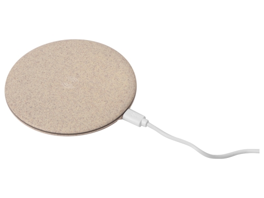 Изображение №3 | Беспроводное зарядное устройство «Wheatty» из пшеничной соломы, 5W (бежевый)