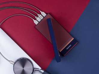 Изображение №7 | Внешний аккумулятор «NEO ARIA», 10000 mAh (бордовый/синий)