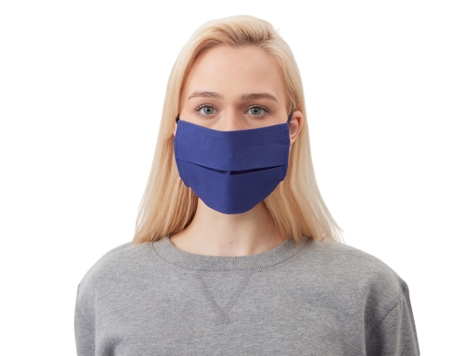 Изображение №4 | Маска для лица многоразовая из хлопка (синий)