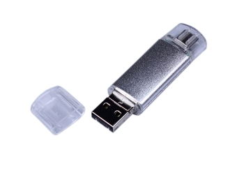 Изображение №2 | USB 3.0/micro USB/Type-C- флешка на 32 Гб 32Gb (серебристый)