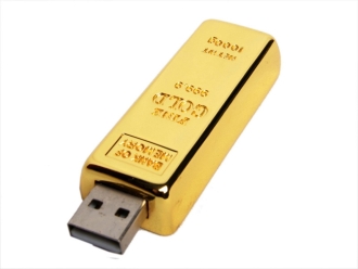 Изображение №1 | USB 3.0- флешка на 32 Гб в виде слитка золота 32Gb (золотистый)