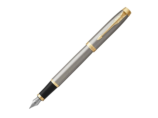 Изображение №1 | Ручка перьевая Parker «IM Metal Brushed Metal GT» (серебристый/золотистый)
