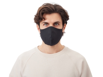 Изображение №1 | Маска для лица многоразовая из хлопка, анатомической формы (черный)