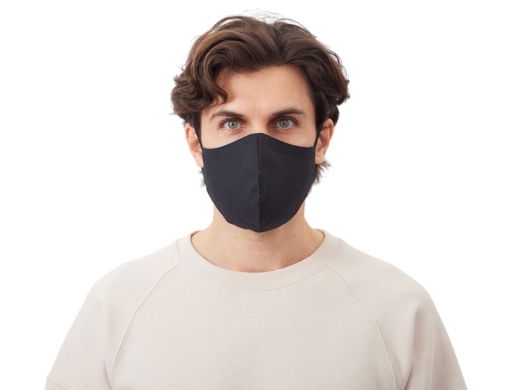 Изображение №1 | Маска для лица многоразовая из хлопка, анатомической формы (черный)