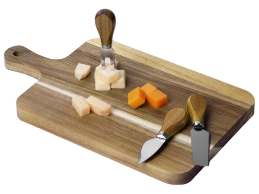 Изображение №2 | Набор для сыра из акации «Parmesan» (коричневый, серебристый)