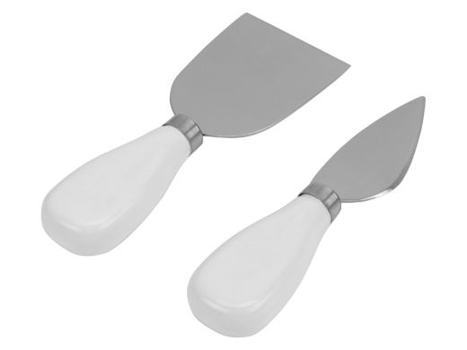 Изображение №4 | Набор для сыра из 3 предметов «Cheese Break» (ножи- белый/серебристый, доска- белый, подставка- натуральный)