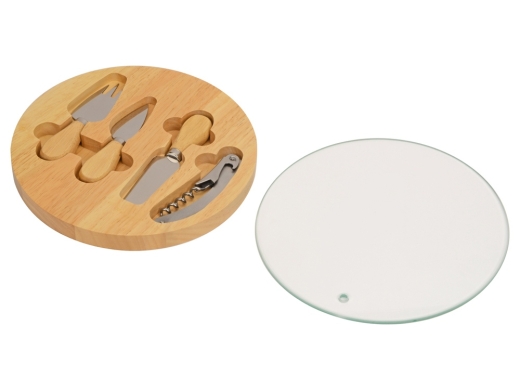 Изображение №12 | Набор для сыра и вина со стеклянной крышкой «Rendezvous» (ножи- натуральный/серебристый, коробка- натуральный/прозрачный)