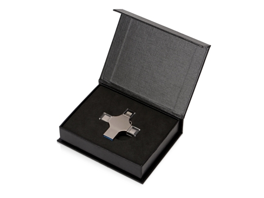 Изображение №10 | USB-флешка 3.0 на 32 Гб 4-в-1 «Ultra» в подарочной коробке 32Gb (серебристый)