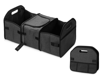 Изображение №1 | Органайзер автомобильный складной «Harmony» с холодильником (темно-серый/черный)