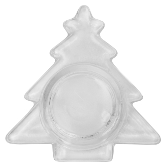 Изображение №4 | Подсвечник стеклянный со свечой (прозрачный, белый)