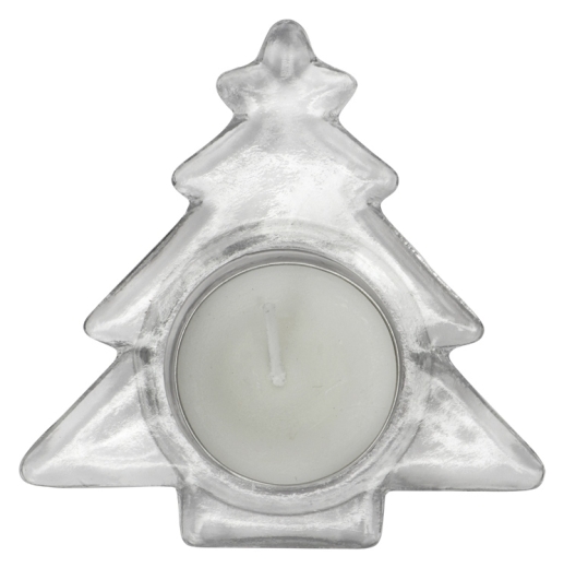 Изображение №3 | Подсвечник стеклянный со свечой (прозрачный, белый)