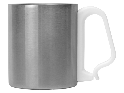 Изображение №3 | Стальная кружка с двойными стенками «Climber» (серебристый/белый)