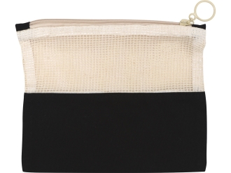 Изображение №3 | Косметичка «Mesh» хлопковая с сетчатой вставкой (черный)