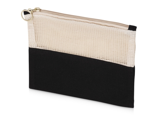 Изображение №1 | Косметичка «Mesh» хлопковая с сетчатой вставкой (черный)