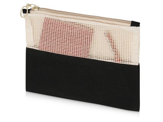 Изображение №2 | Косметичка «Mesh» хлопковая с сетчатой вставкой (черный)
