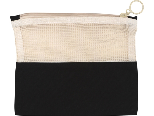 Изображение №3 | Косметичка «Mesh» хлопковая с сетчатой вставкой (черный)