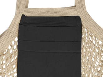 Изображение №3 | Сумка-авоська для шопинга «Mesh» хлопковая (натуральный/черный)