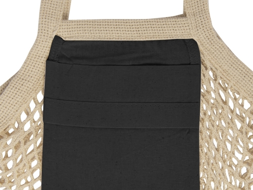Изображение №3 | Сумка-авоська для шопинга «Mesh» хлопковая (натуральный/черный)