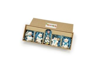 Изображение №1 | Набор новогодних игрушек (белый/голубой)