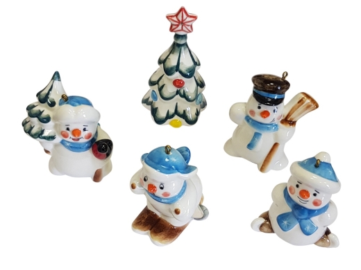 Изображение №2 | Набор новогодних игрушек (белый/голубой)