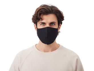 Изображение №1 | Маска для лица многоразовая из хлопка, анатомической формы без шва (черный)