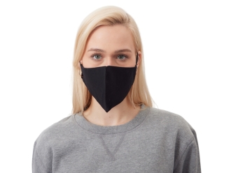 Изображение №3 | Маска для лица многоразовая из хлопка, анатомической формы без шва (черный)