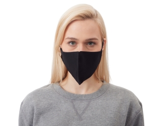 Изображение №4 | Маска для лица многоразовая из хлопка, анатомической формы без шва (черный)