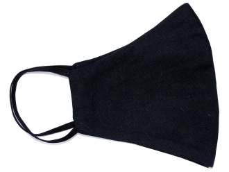 Изображение №6 | Маска для лица многоразовая из хлопка, анатомической формы без шва (черный)